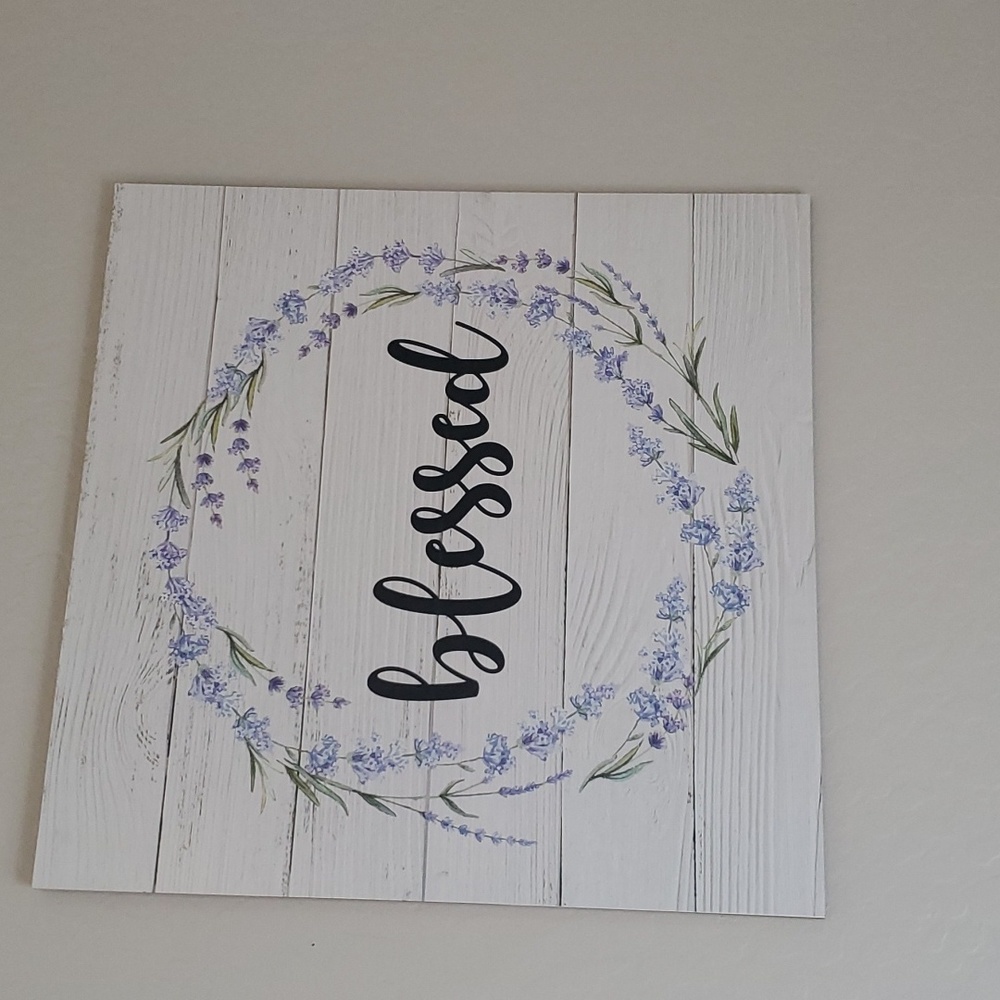 "Blessed" wall decor 19 1/2" × 19 1/2"